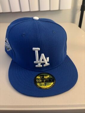 New Era Royal Blue LA Dodgers Fitted Cap with White Logo